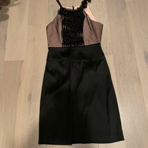 Silk contrast dress